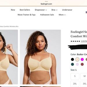 Feelingirl Seamless Comfort Wireless Bra - Butter